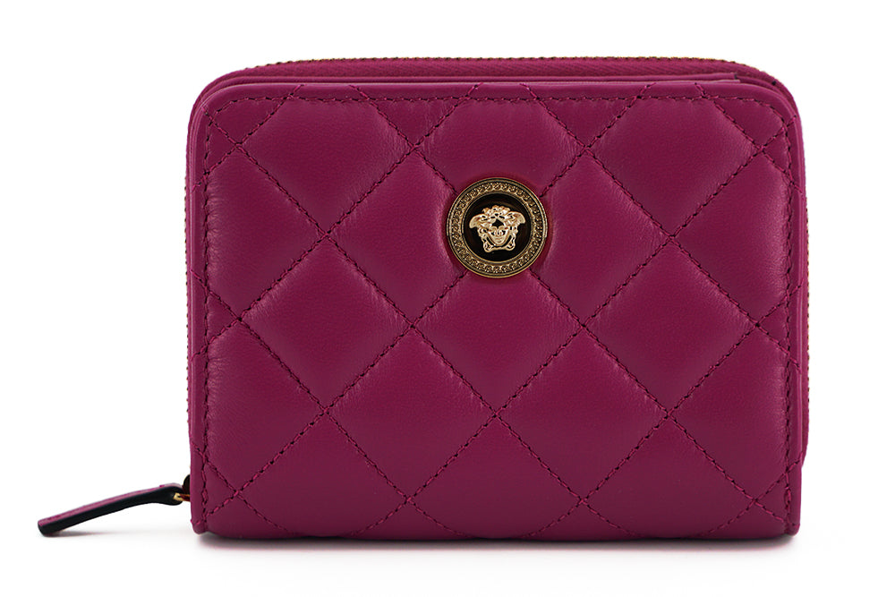 Versace Elegant Purple Quilted Leather Wallet – par Versace | Disponible sur Sandy Store ByNet