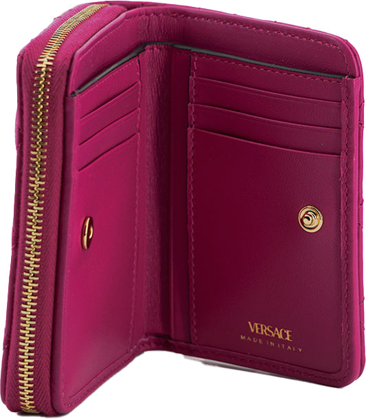 Versace Elegant Purple Quilted Leather Wallet – par Versace | Disponible sur Sandy Store ByNet
