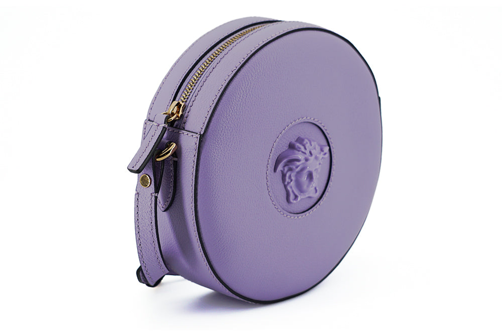 Versace Elegant Purple Round Shoulder Bag – par Versace | Disponible sur Sandy Store ByNet
