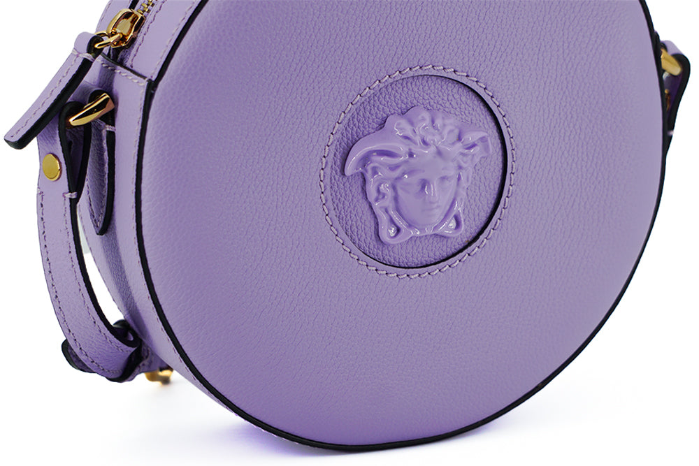 Versace Elegant Purple Round Shoulder Bag – par Versace | Disponible sur Sandy Store ByNet