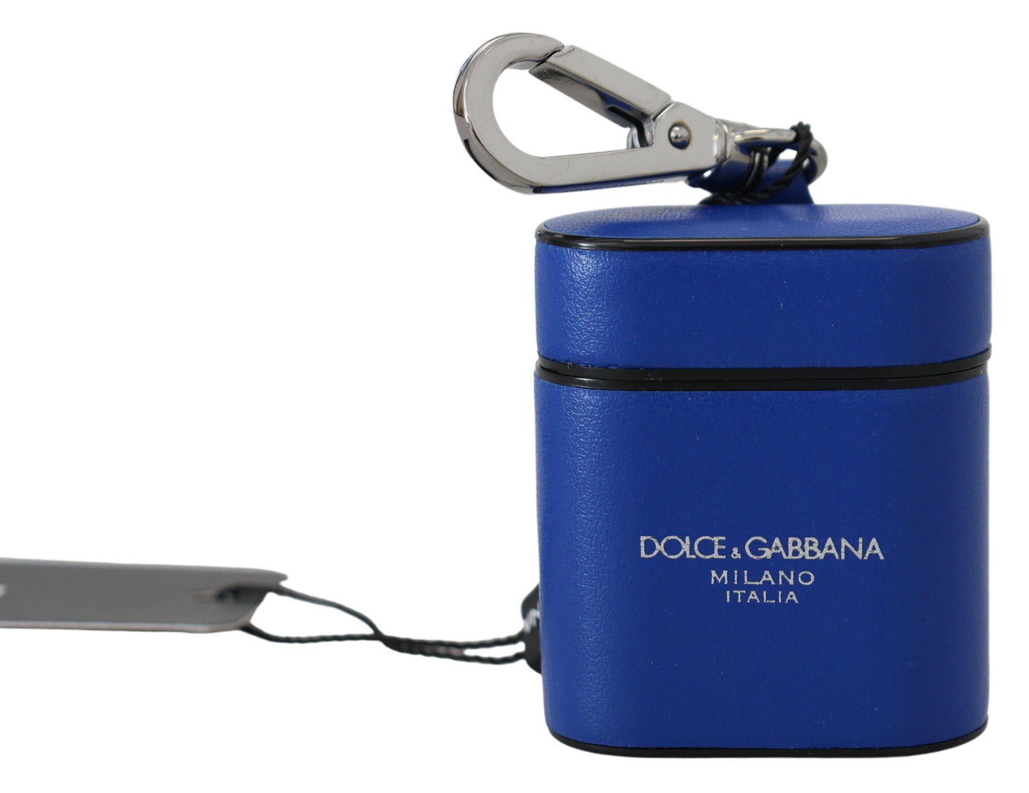 Dolce & Gabbana Elegante funda para Airpods de cuero azul