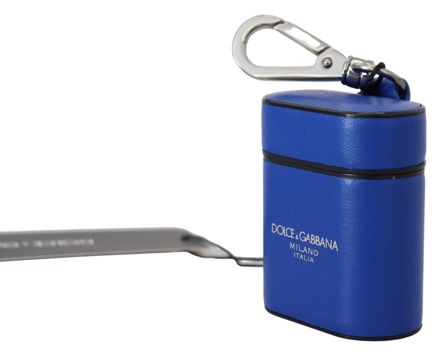 Dolce & Gabbana Elegante funda para Airpods de cuero azul