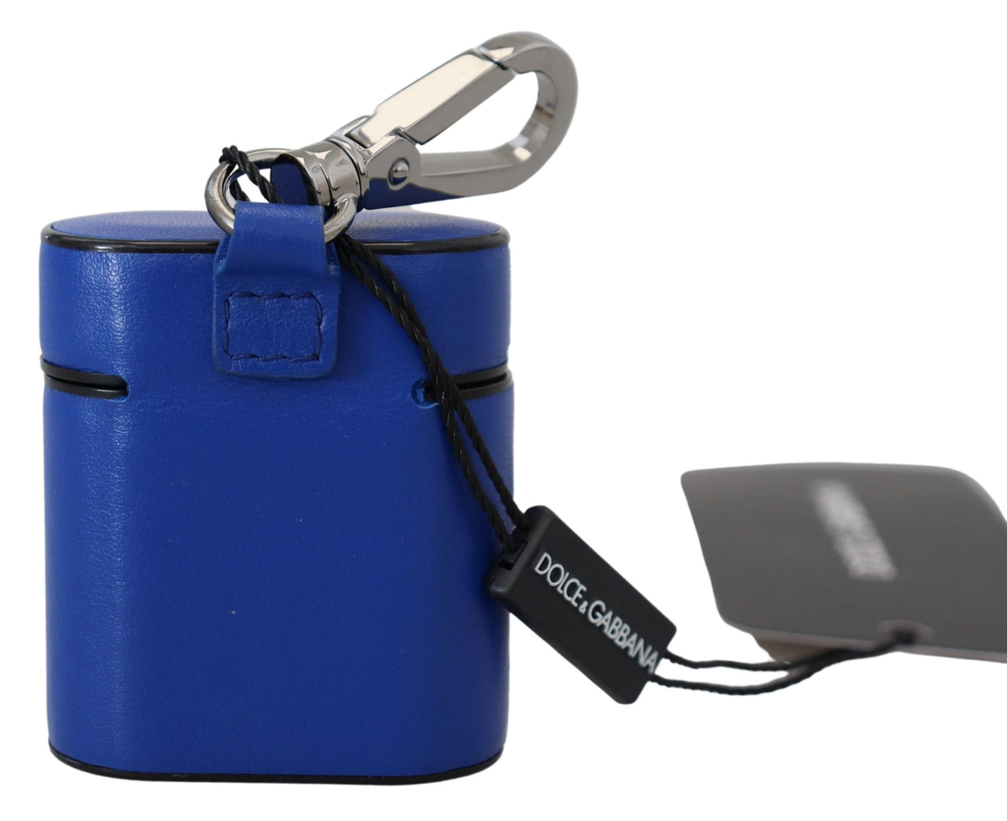 Dolce & Gabbana Elegante funda para Airpods de cuero azul