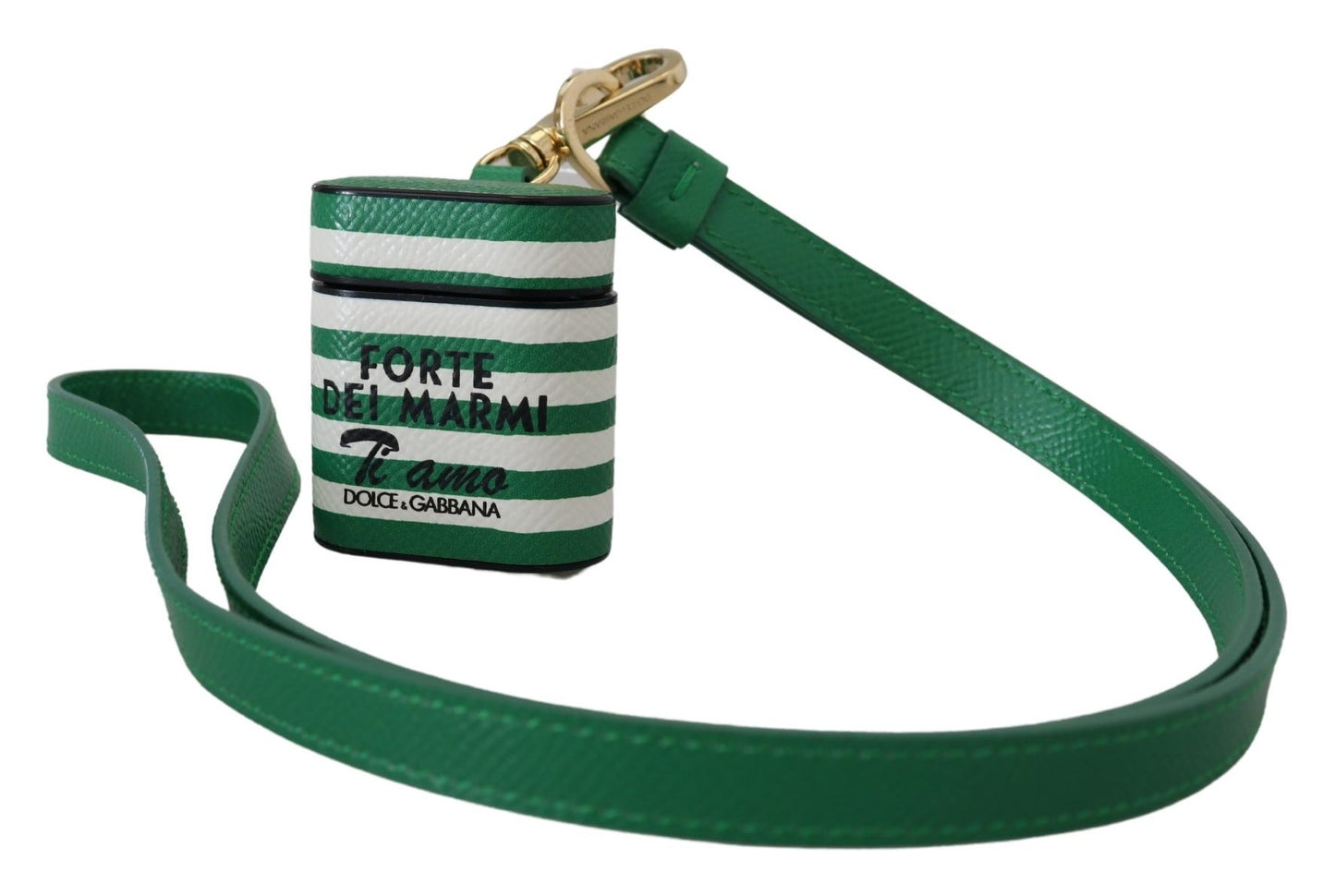 Dolce & Gabbana Elegante Funda De Cuero Para Airpods - Verde Lush