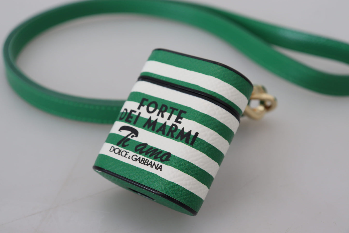 Dolce & Gabbana Elegante Funda De Cuero Para Airpods - Verde Lush