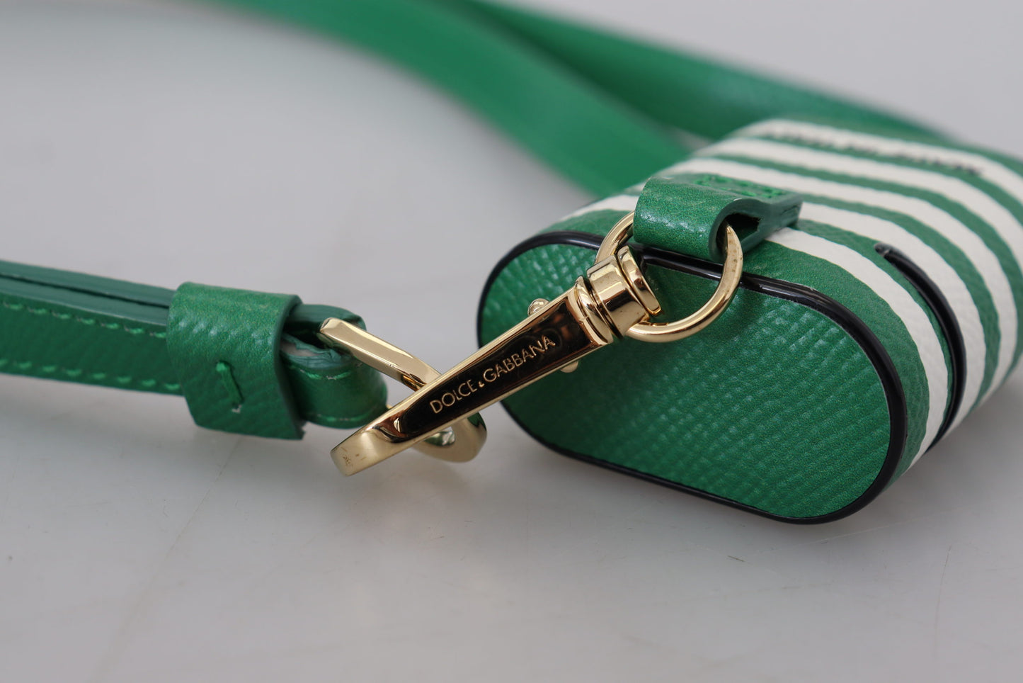 Dolce & Gabbana Elegante Funda De Cuero Para Airpods - Verde Lush