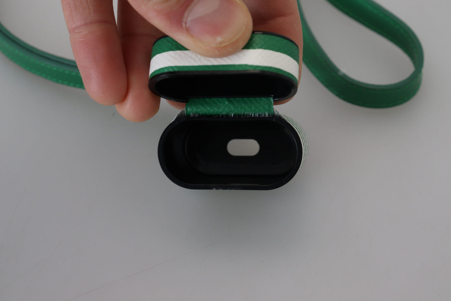 Dolce & Gabbana Elegante Funda De Cuero Para Airpods - Verde Lush
