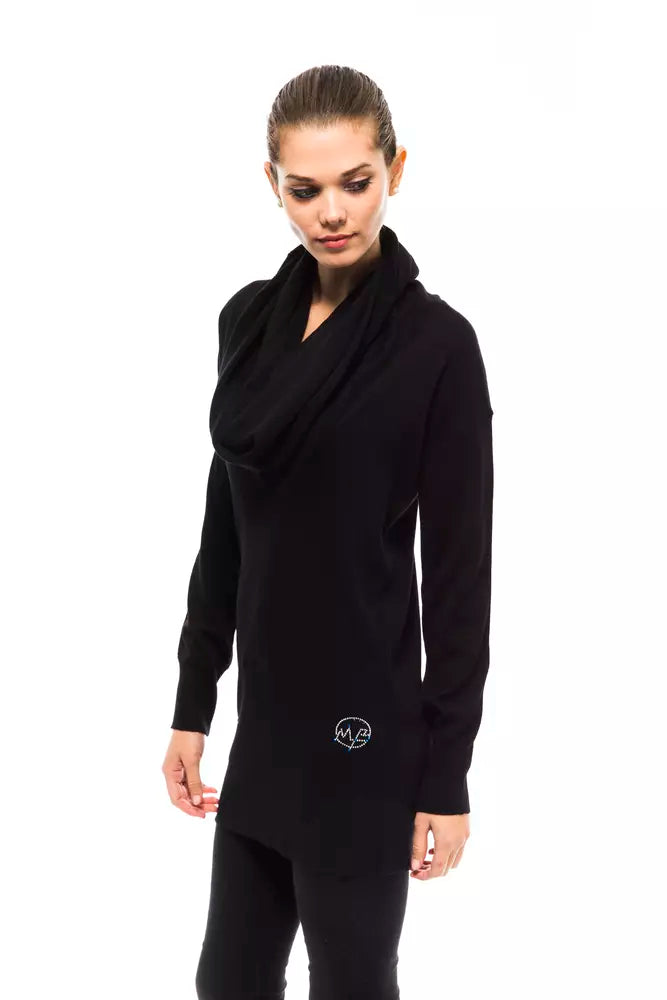 Montana Blu Embellished High Collar Woolen Sweater – IT42|M par Montana Blu | Disponible sur Sandy Store ByNet