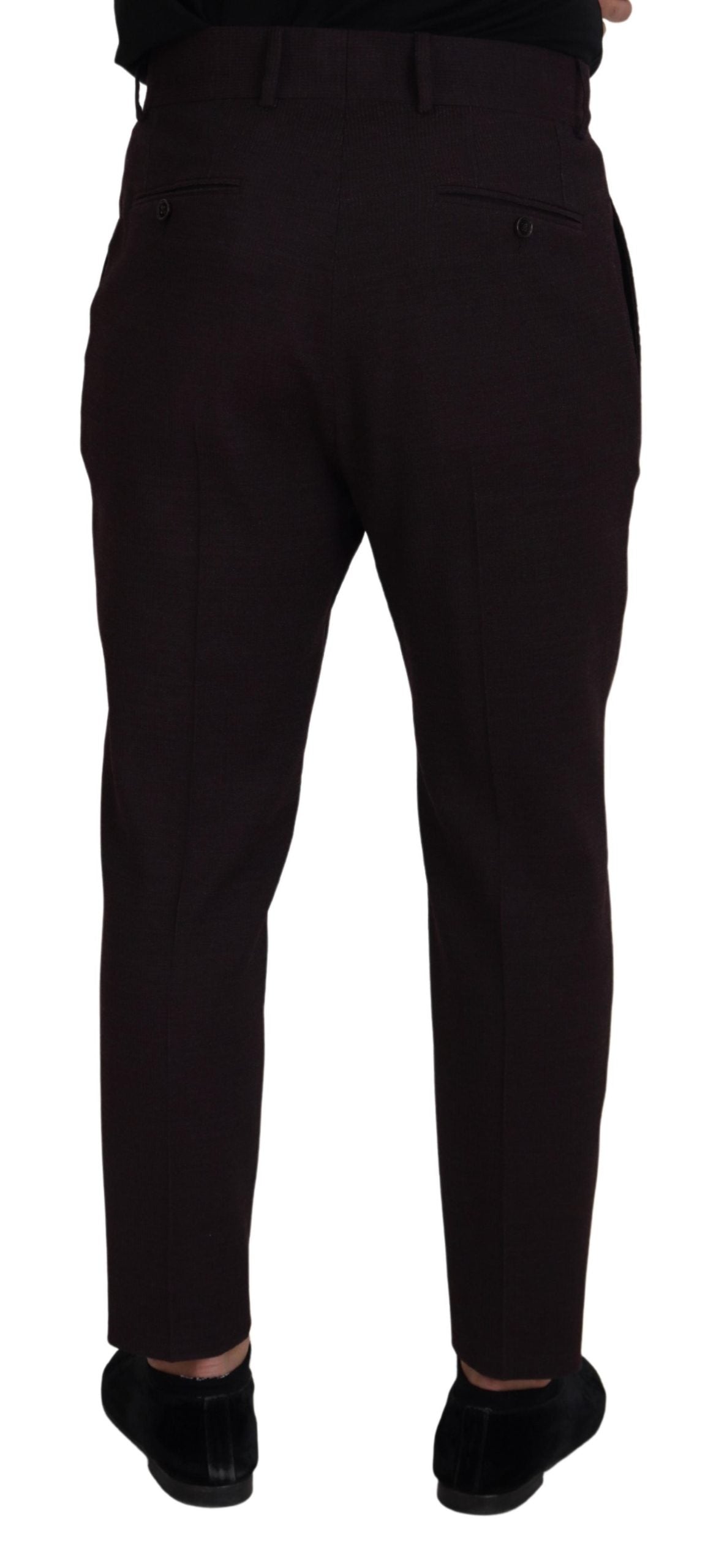 Dolce & Gabbana Pantalón elegante en mezcla de algodón marrón