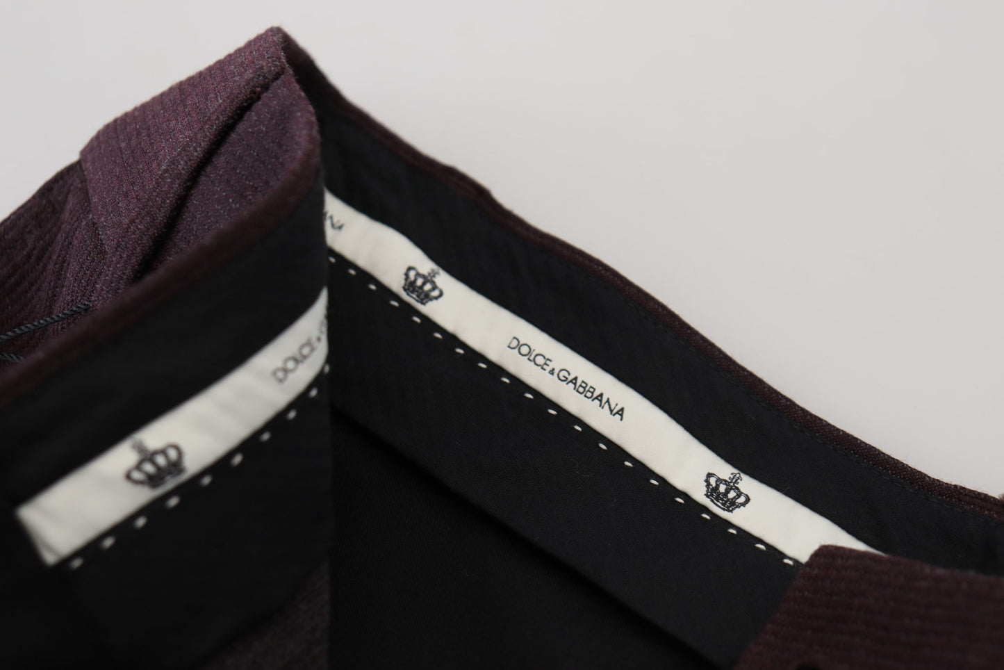 Dolce & Gabbana Pantalón elegante en mezcla de algodón marrón