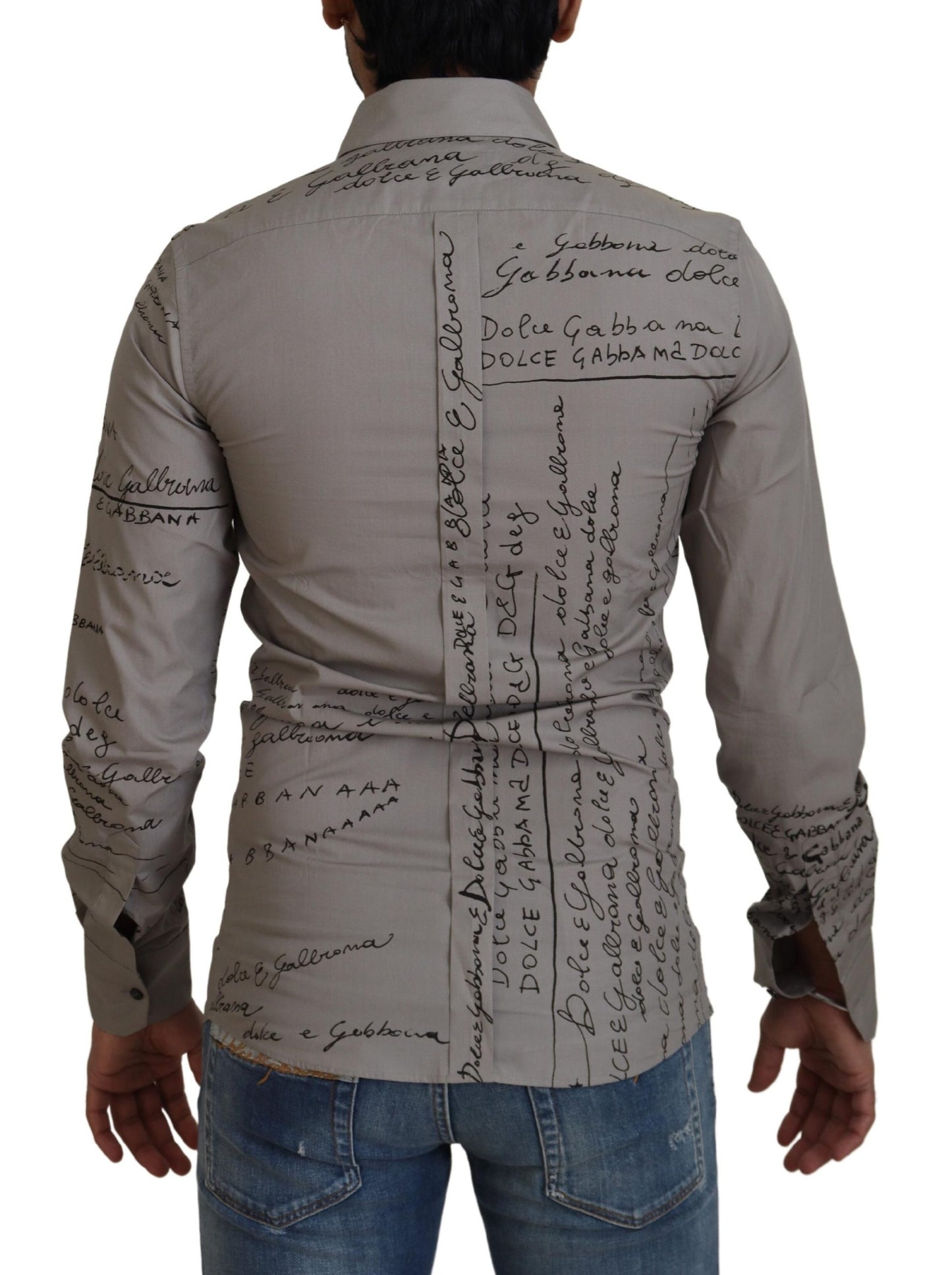 Dolce & Gabbana Camisa de vestir elegante de algodón de corte slim