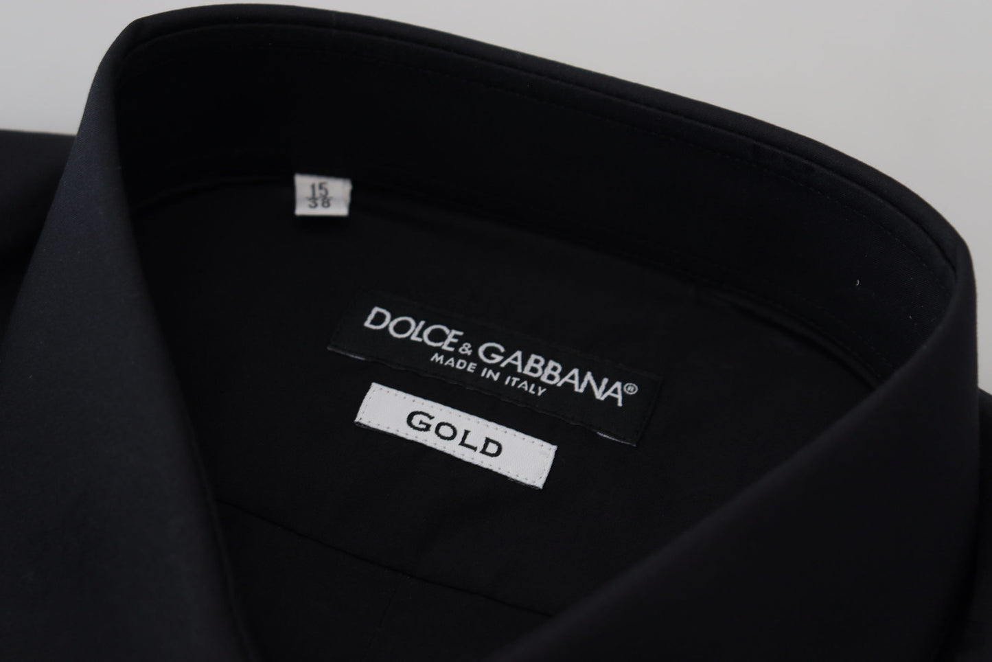 Dolce & Gabbana Camisa de vestir elegante de algodón negra