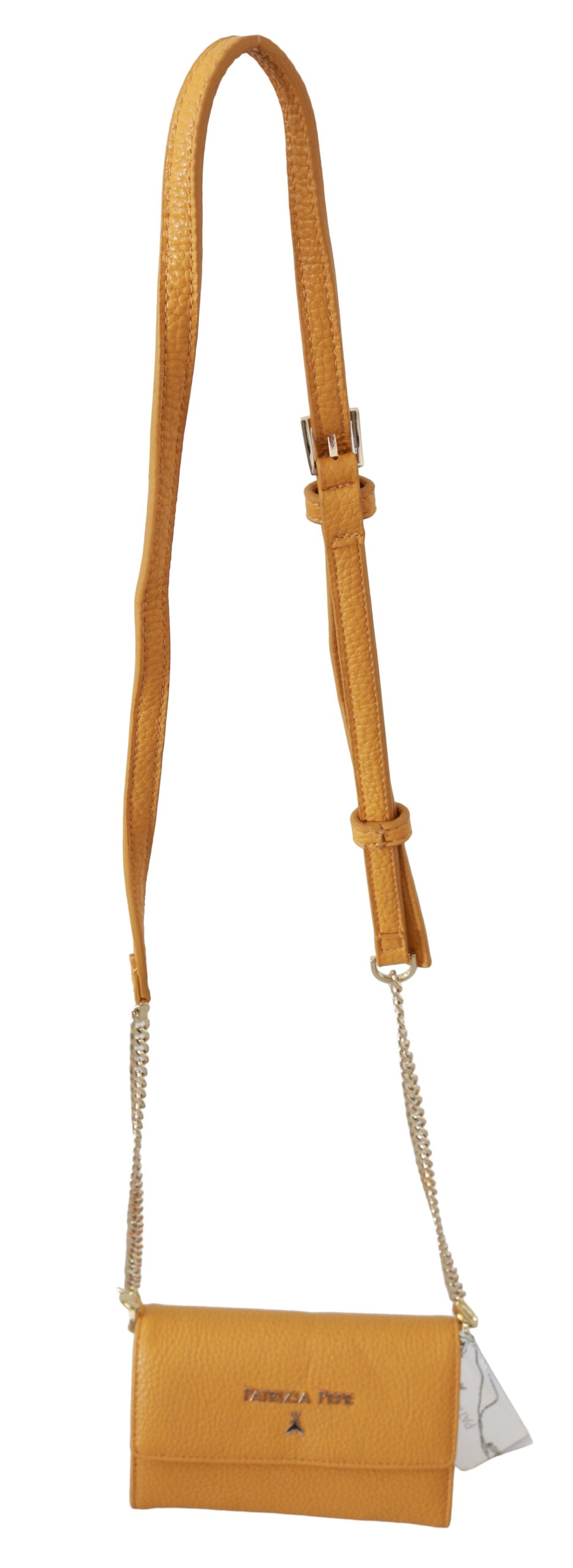 Sac à bandoulière en cuir jaune chic de Patrizia Pepe
