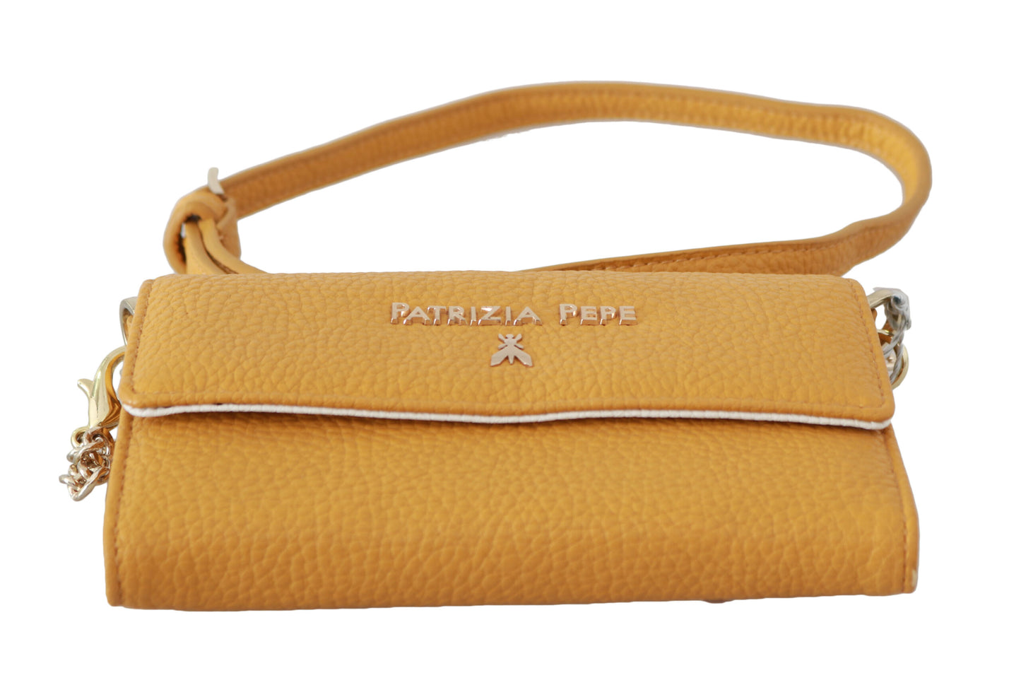 Sac à bandoulière en cuir jaune chic de Patrizia Pepe