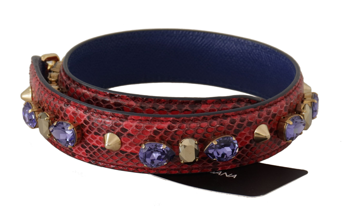 Dolce & Gabbana Elegante correa para bolso de piel de pitón roja