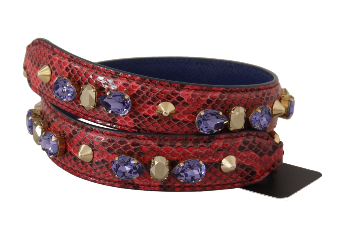 Dolce & Gabbana Elegante correa para bolso de piel de pitón roja