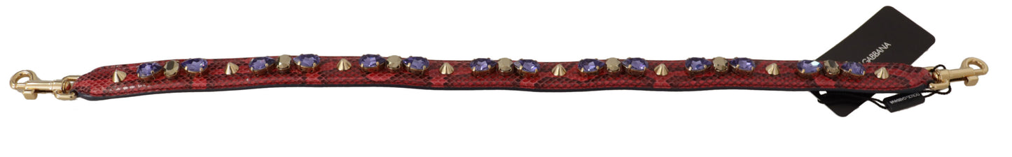 Dolce & Gabbana Elegante correa para bolso de piel de pitón roja