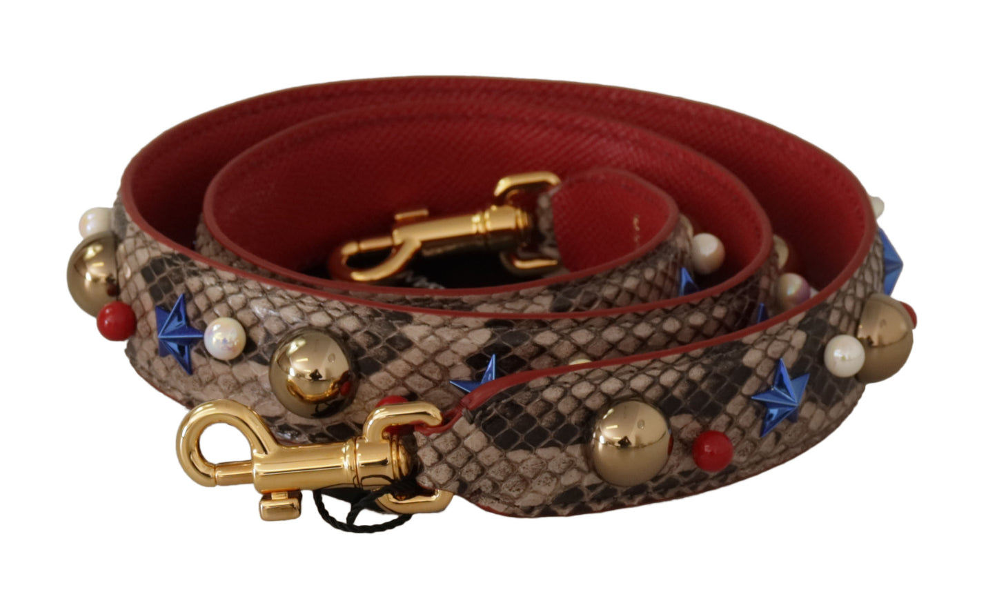 Dolce & Gabbana Elegante bandolera de piel de pitón