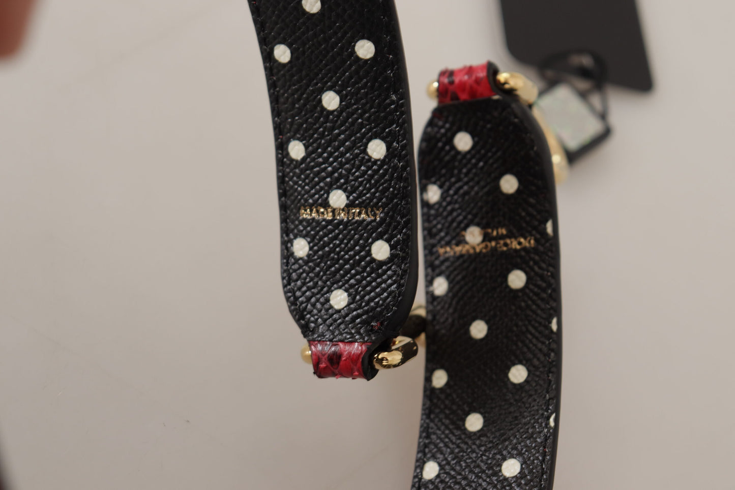 Dolce & Gabbana Elegante bandolera de piel de pitón roja
