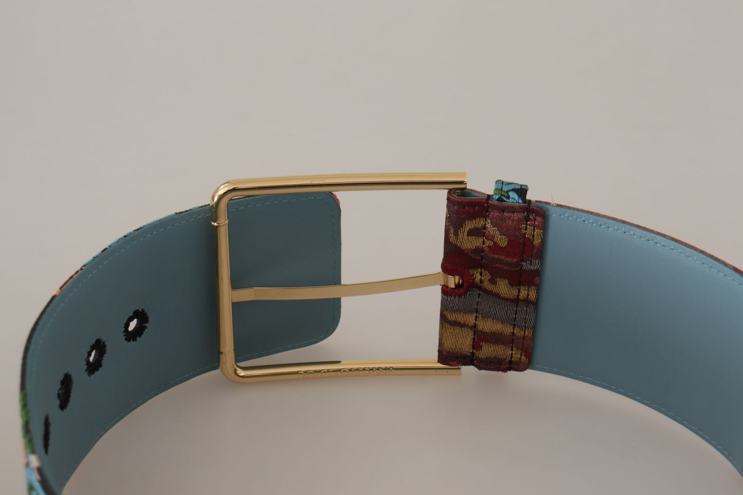 Dolce & Gabbana Cinturón llamativo de cuero de lona multicolor