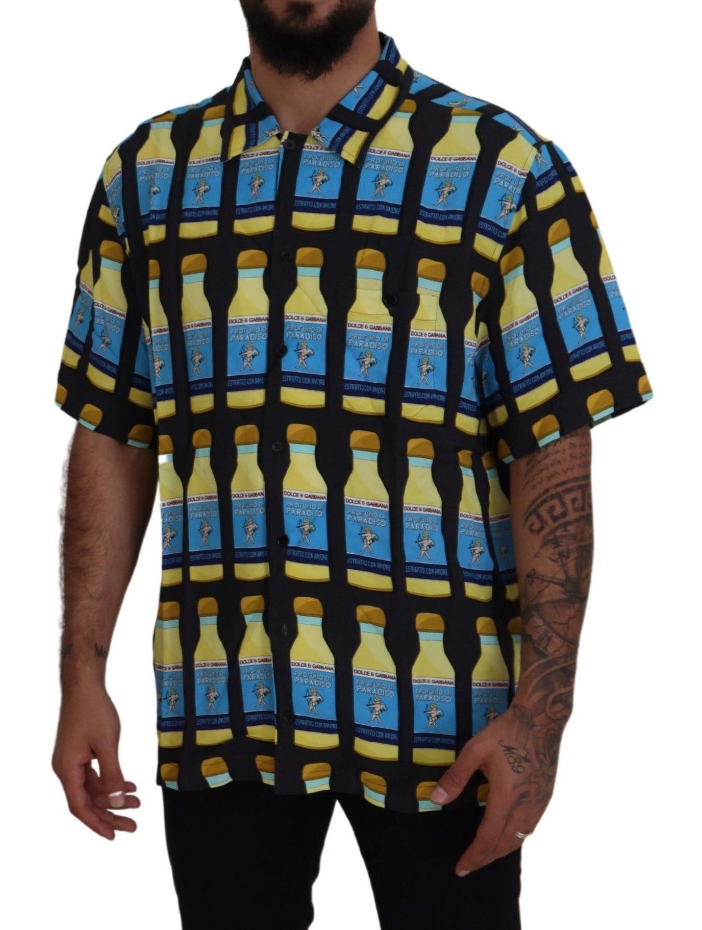 Dolce & Gabbana Camisa casual elegante con estampado múltiple