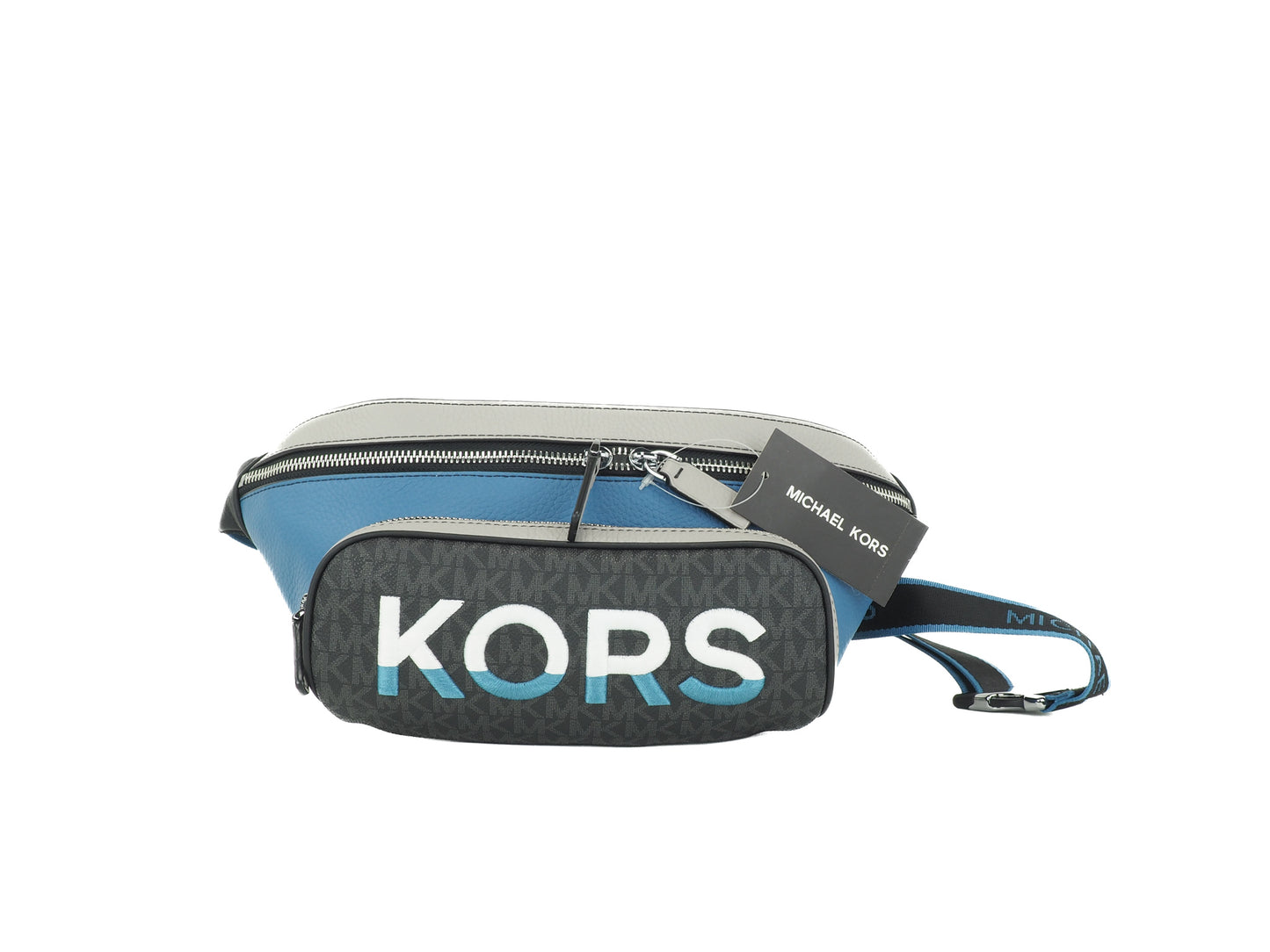 Michael Kors Cooper Large Blue Multi Leather Embroidered Logo Utility Belt Bag – par Michael Kors | Disponible sur Sandy Store ByNet