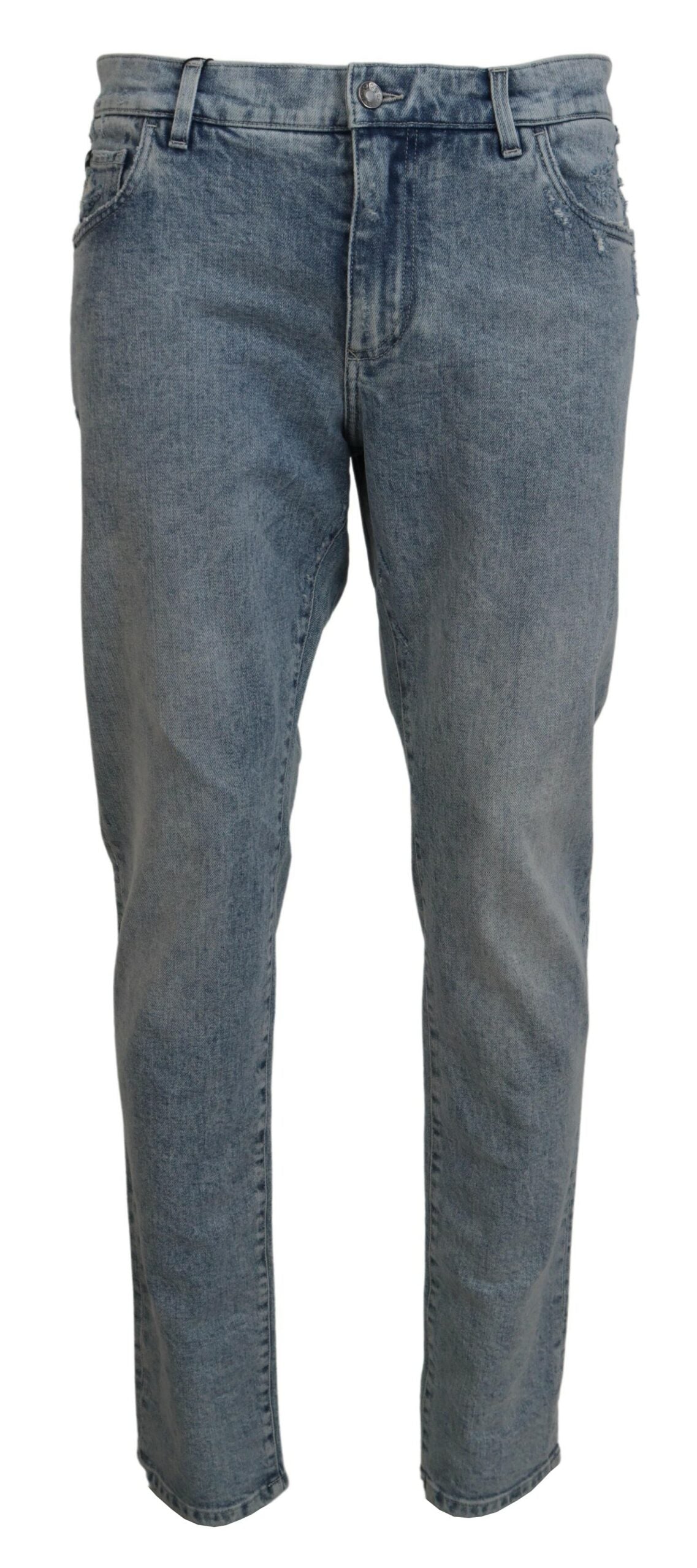 Dolce & Gabbana Elegante pantalón vaquero azul claro slim-fit
