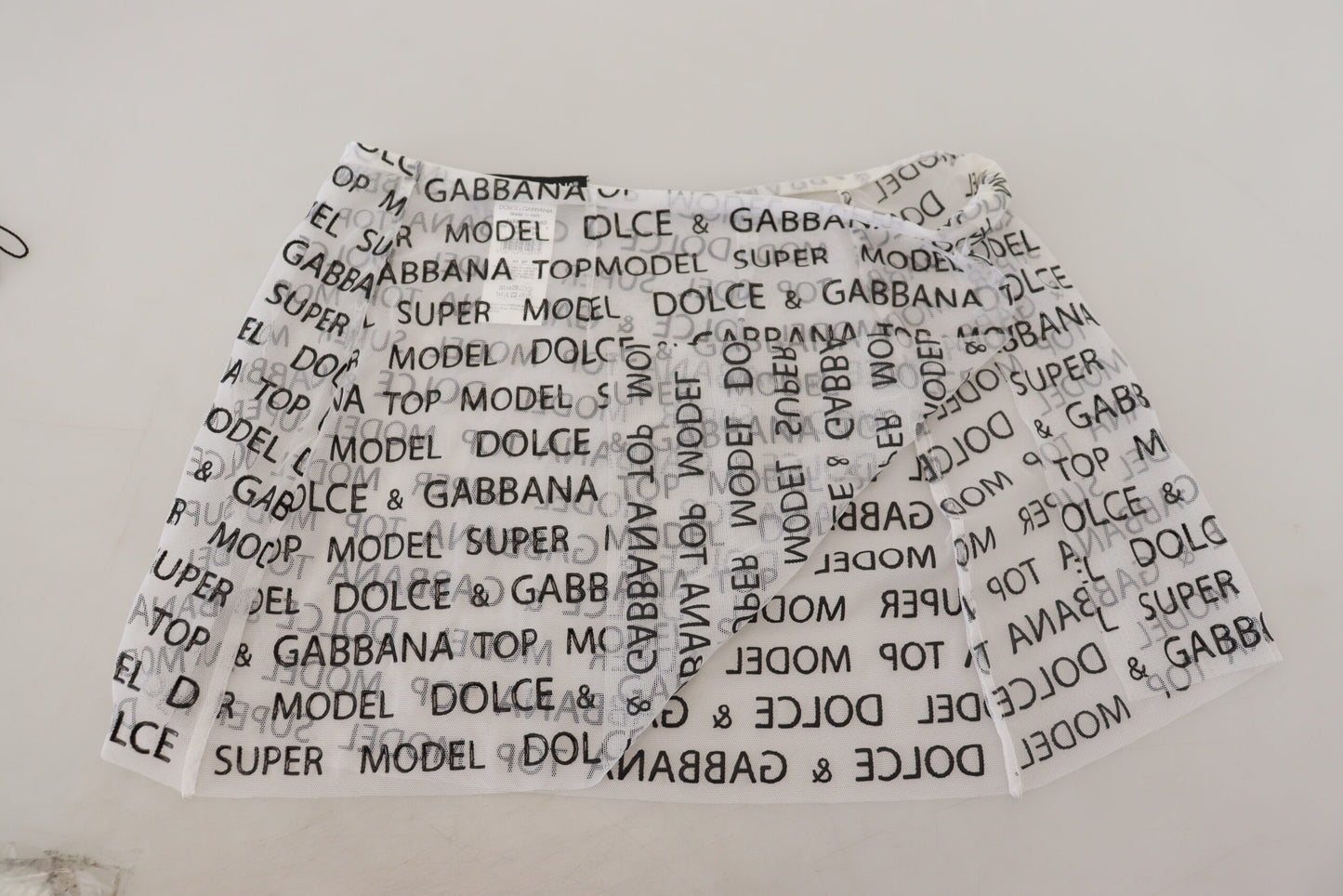Dolce & Gabbana Minifalda elegante con estampado de logotipo blanco