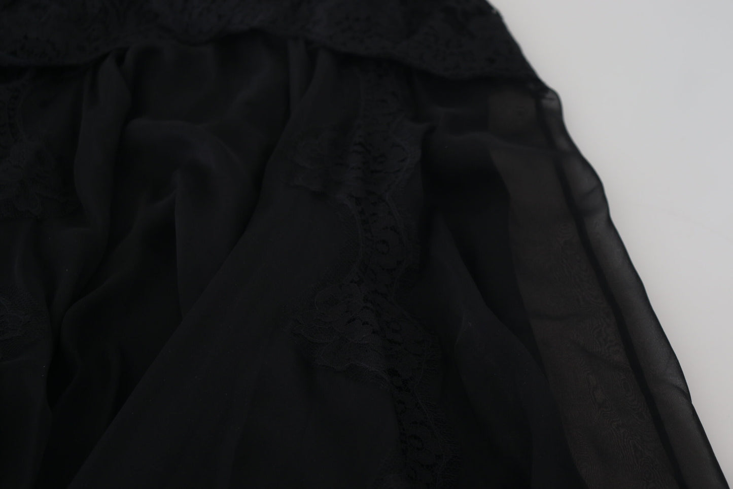 Dolce & Gabbana Falda midi elegante de mezcla de seda con cintura alta