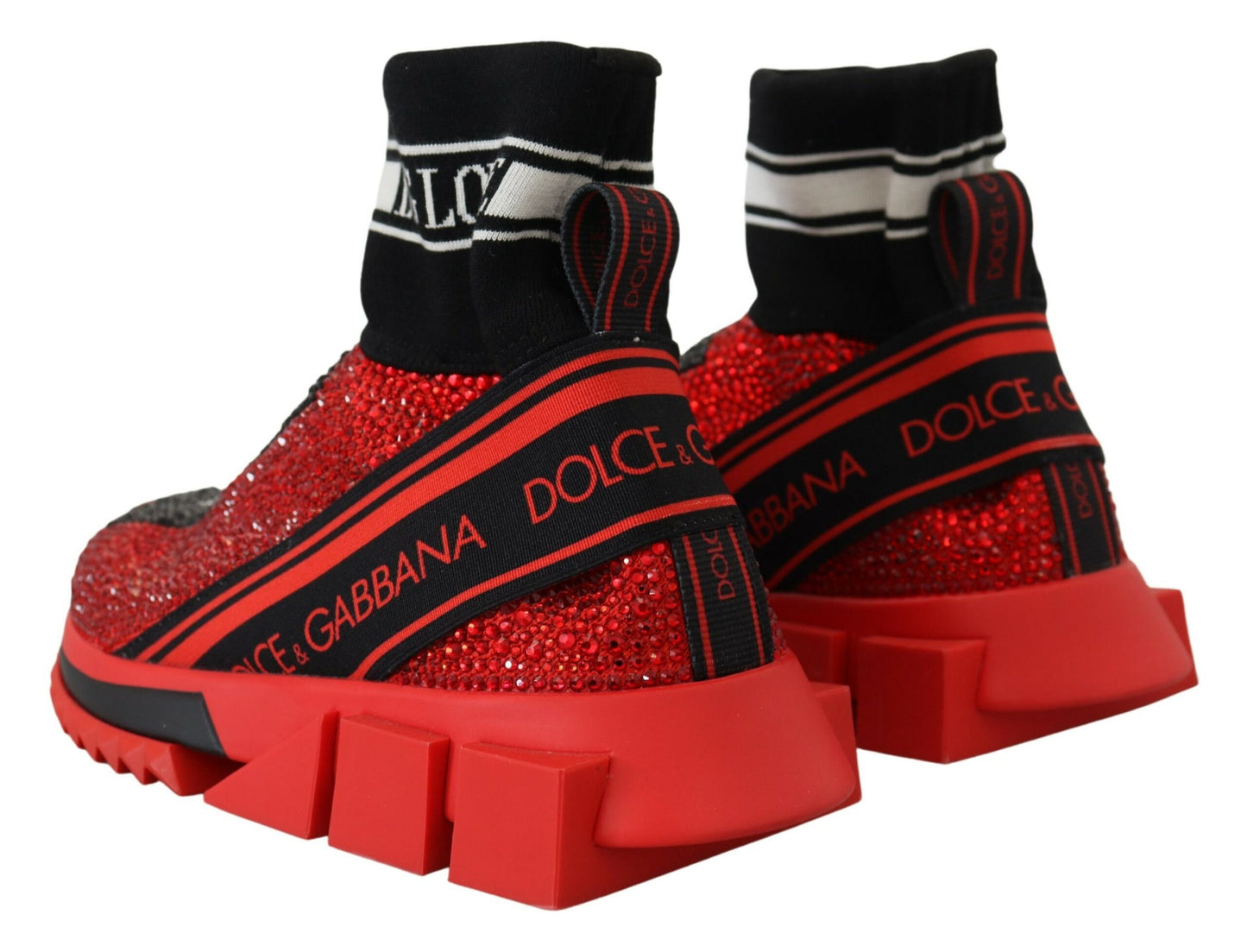 Dolce & Gabbana Exquisitas zapatillas sin cordones rojas Sorrento