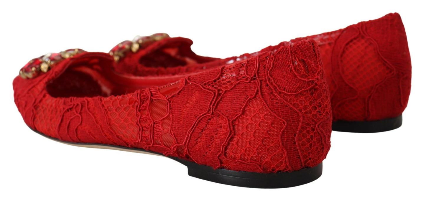 Ballerines Dolce & Gabbana ornées de cristaux rouges