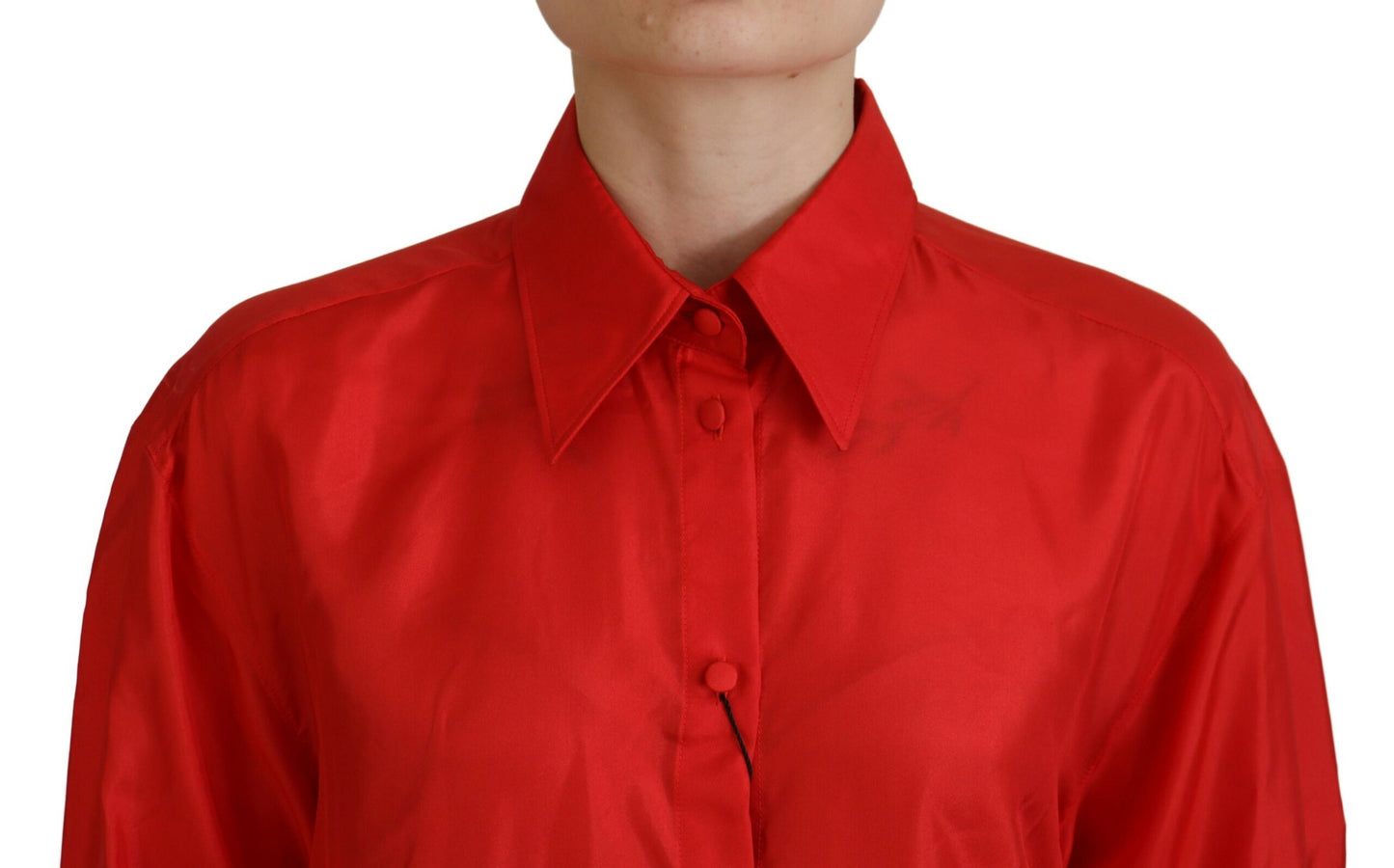 Dolce & Gabbana Polo elegante de manga larga con cuello de seda