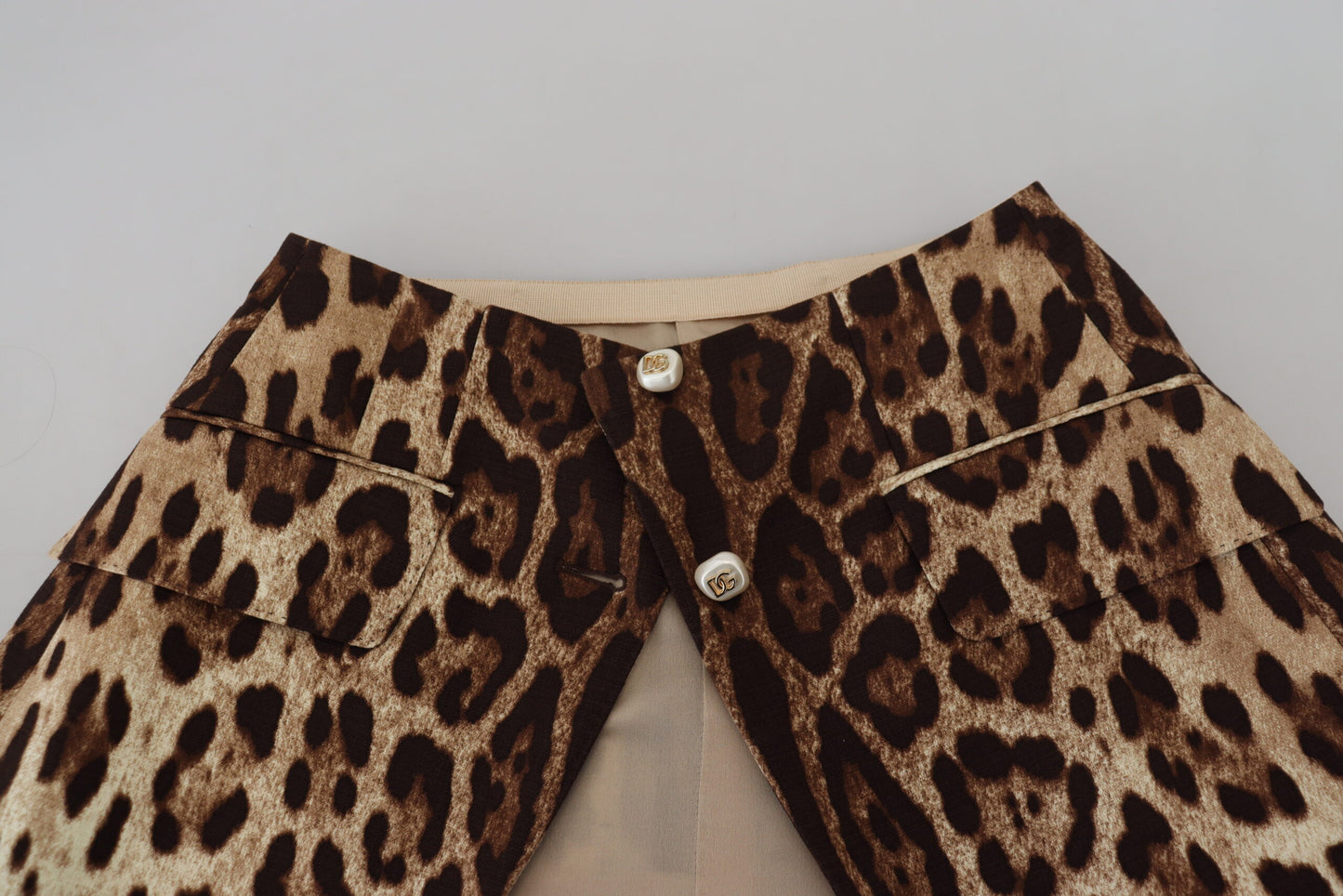 Dolce & Gabbana Minifalda de leopardo de cintura alta