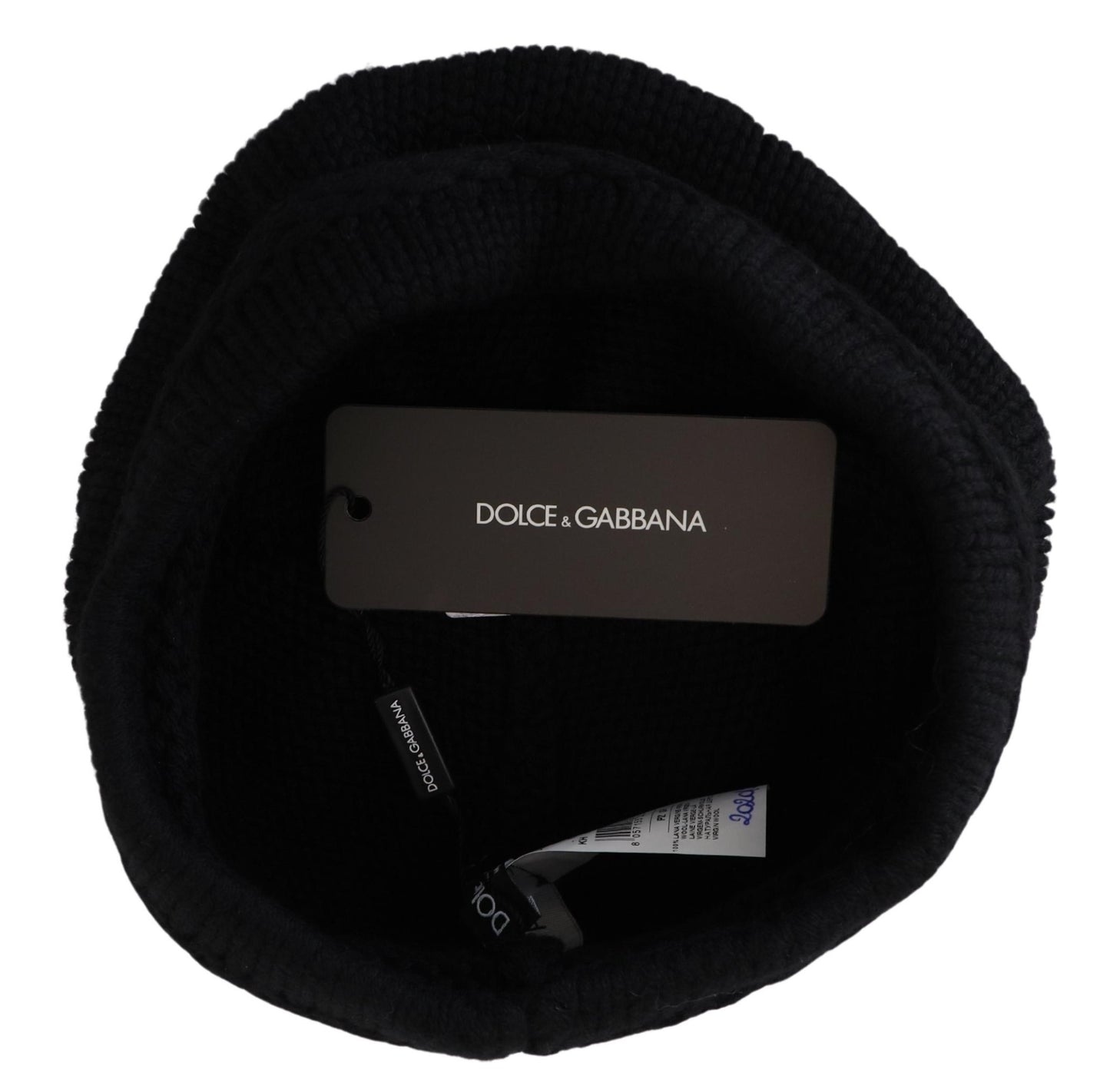 Dolce & Gabbana Gorro elegante de lana virgen negro