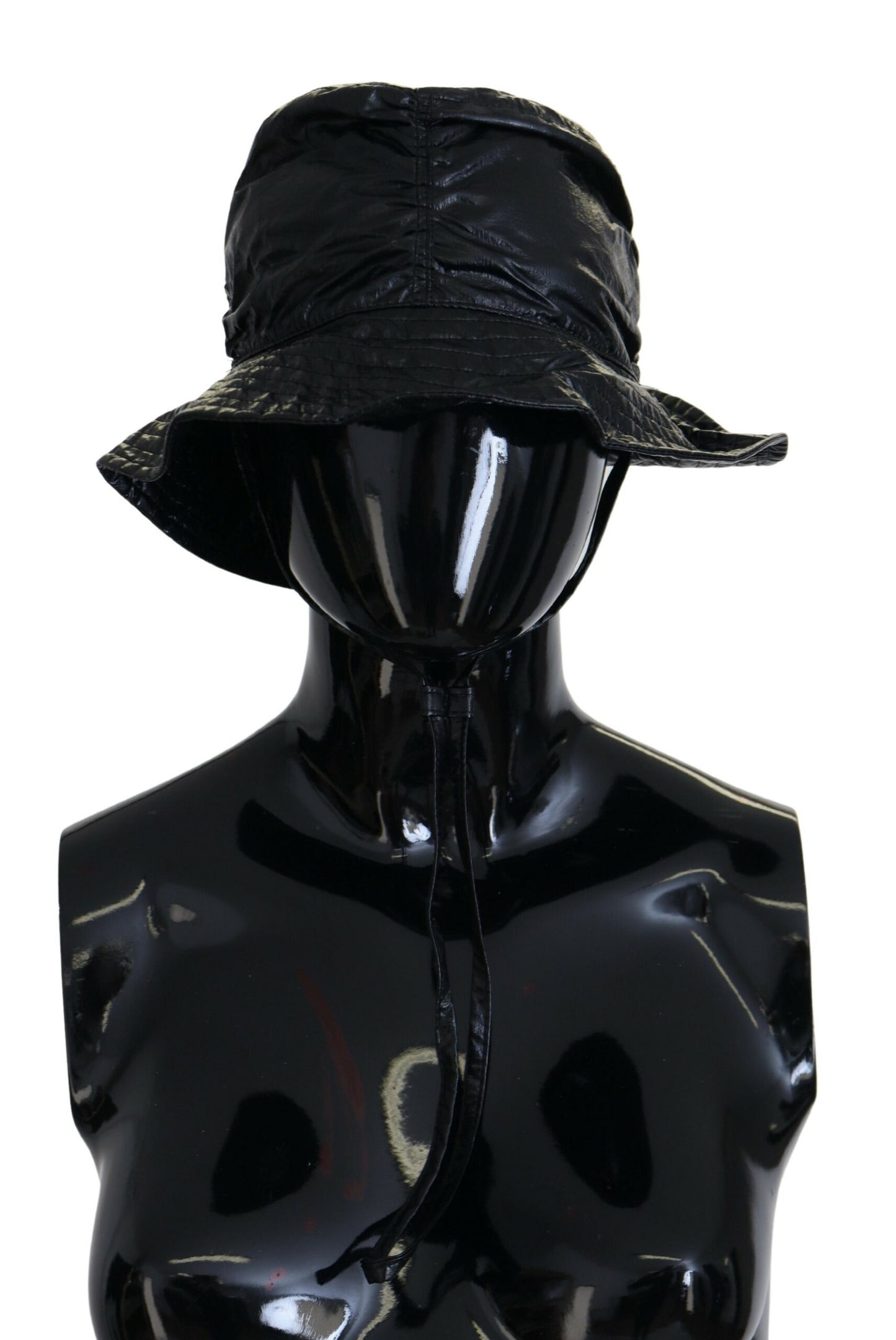 Dolce & Gabbana Elegante gorra de pescador negra con detalle de logotipo