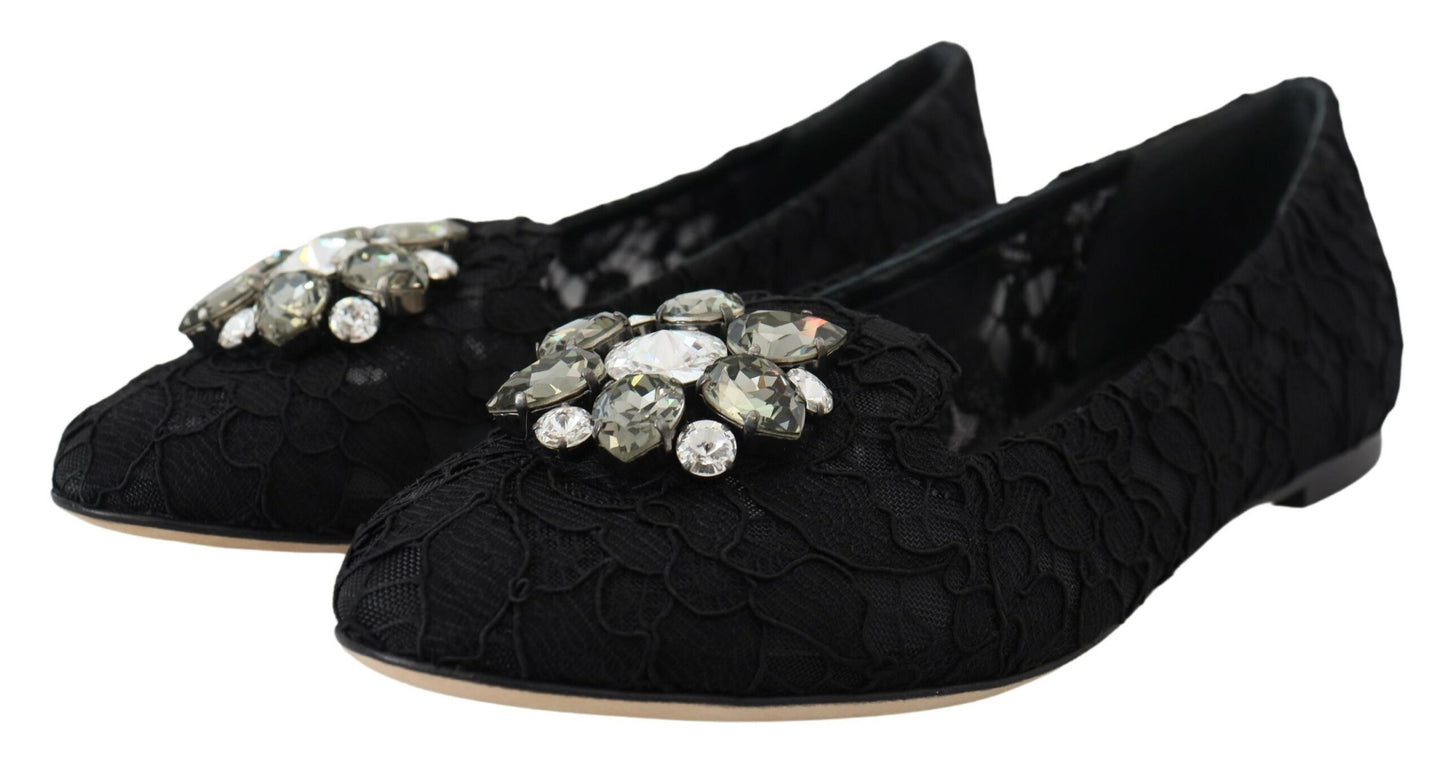 Dolce & Gabbana Zapatos planos Vally elegantes con encaje floral