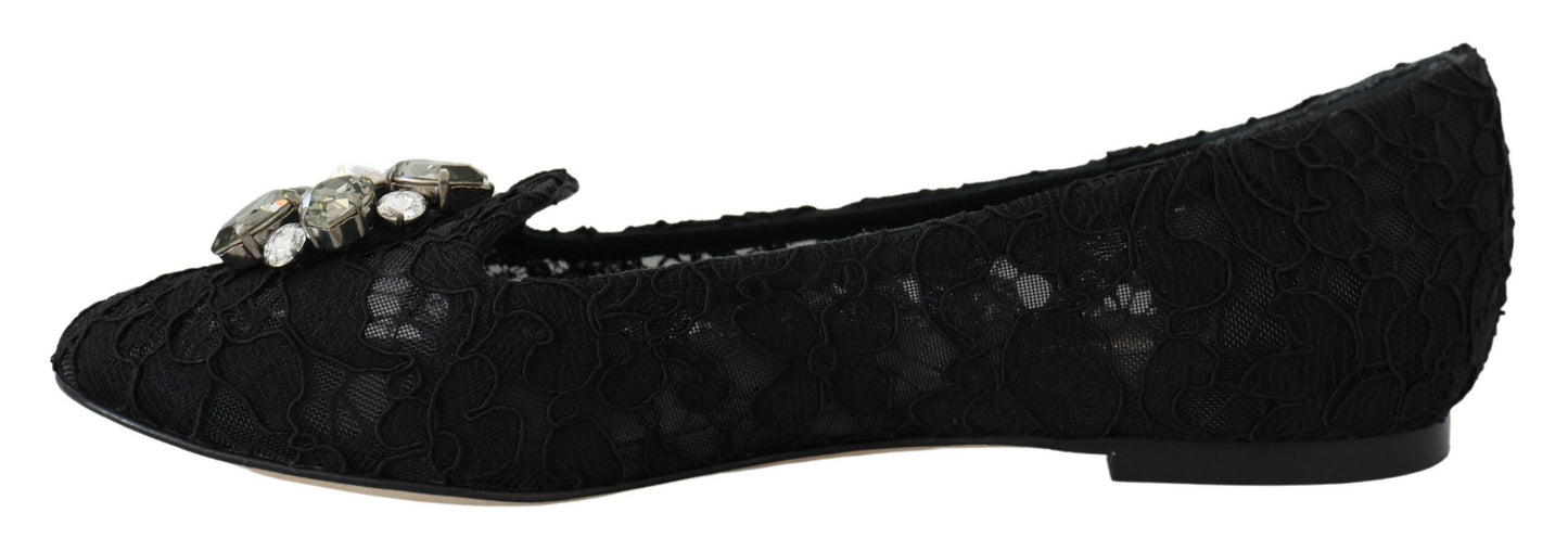 Dolce & Gabbana Zapatos planos Vally elegantes con encaje floral