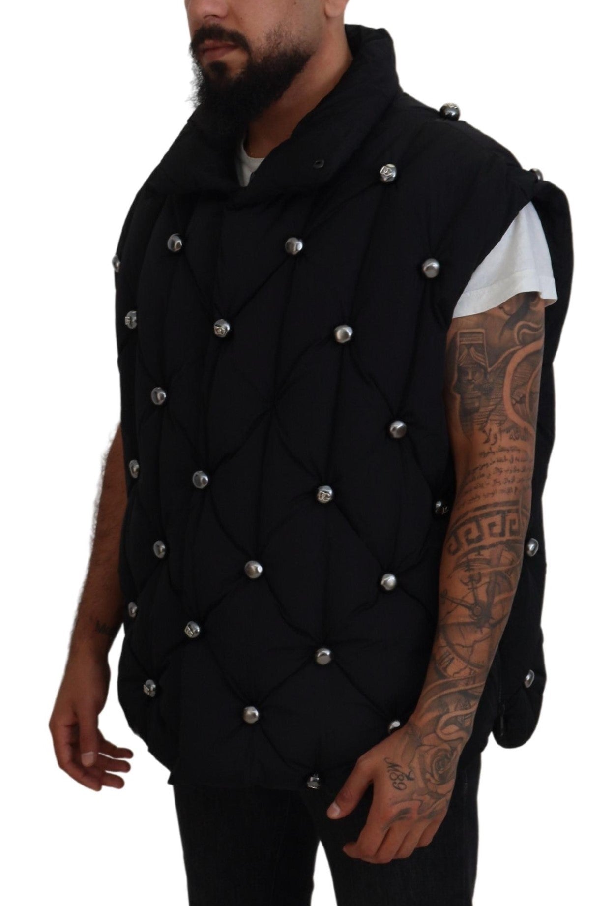 Dolce & Gabbana Elegante chaqueta sin mangas negra