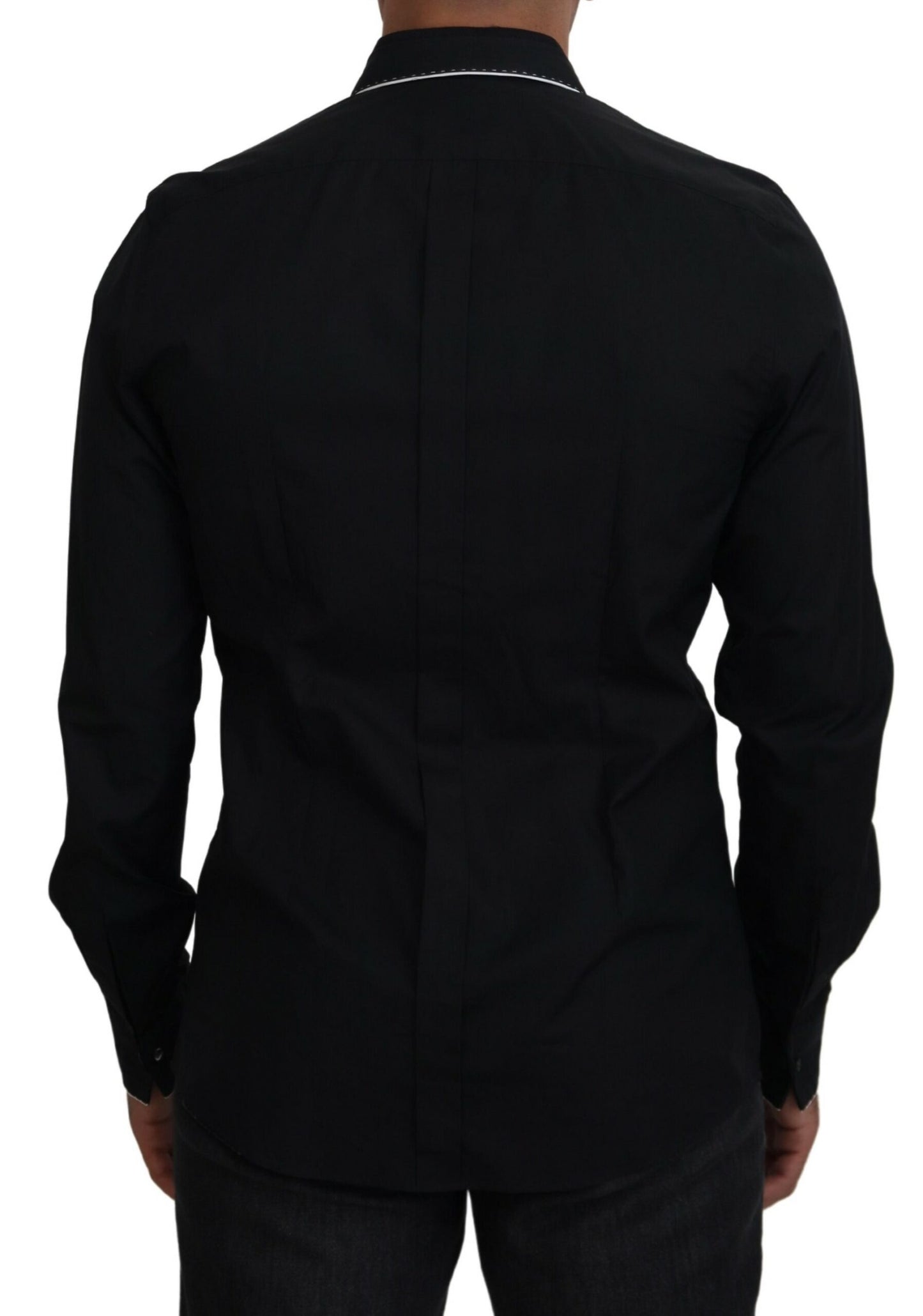 Dolce & Gabbana Camisa de vestir de esmoquin elegante y ajustada