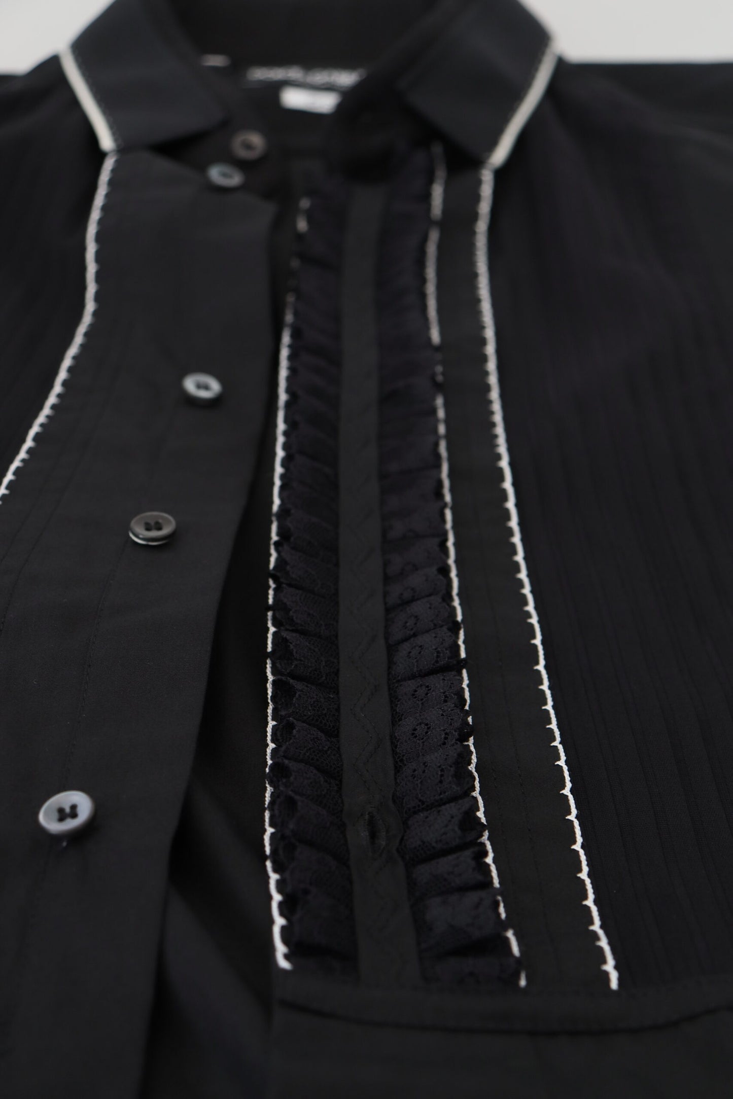 Dolce & Gabbana Camisa de vestir de esmoquin elegante y ajustada