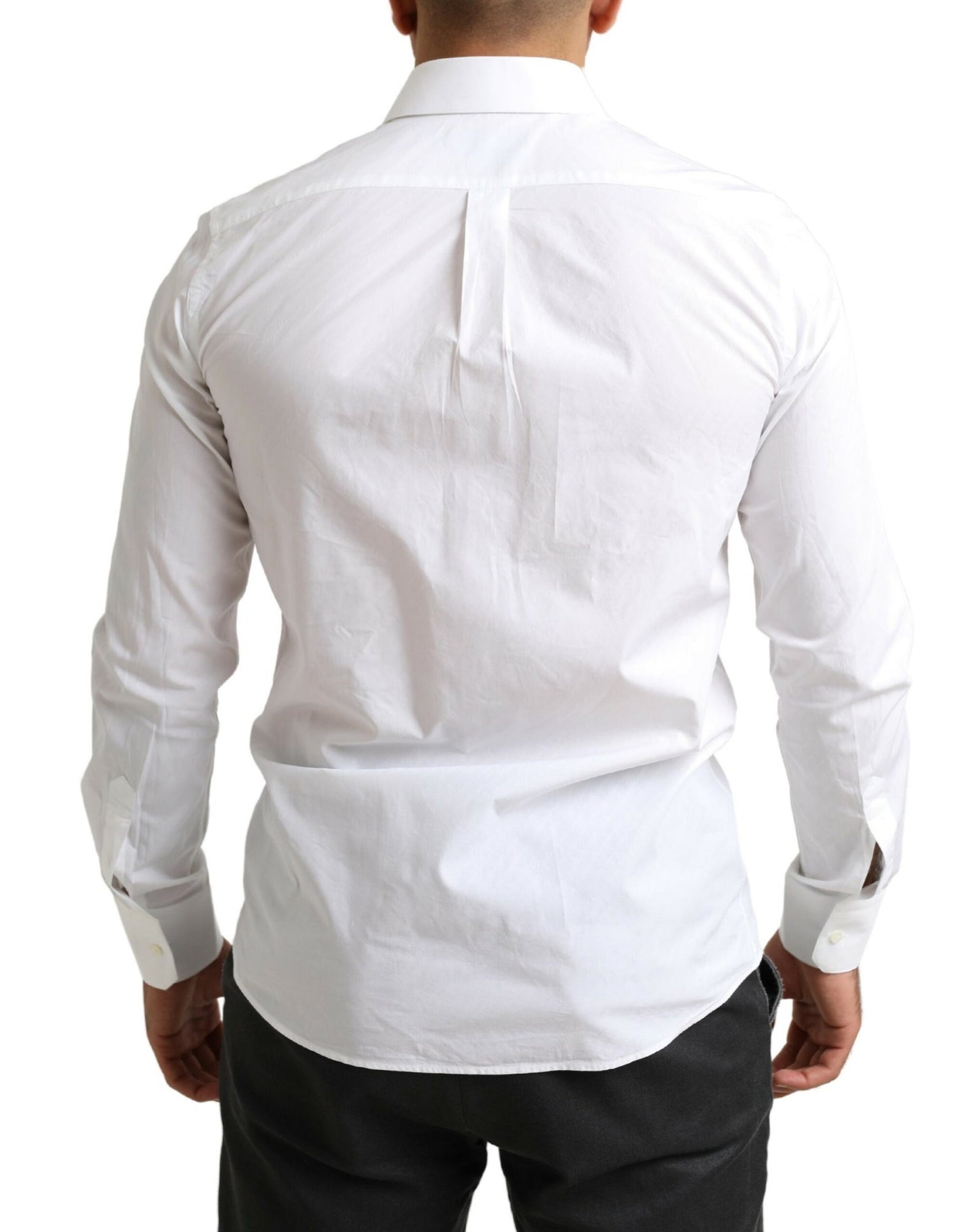 Dolce & Gabbana Elegante camisa de vestir Martini de algodón blanca