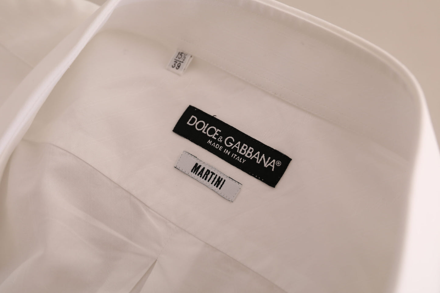 Dolce & Gabbana Elegante camisa de vestir Martini de algodón blanca