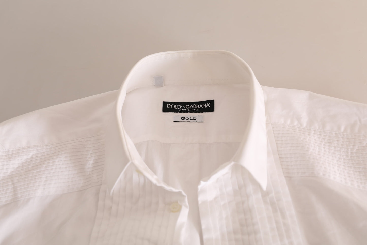 Dolce & Gabbana Elegante camisa de vestir blanca de algodón slim fit