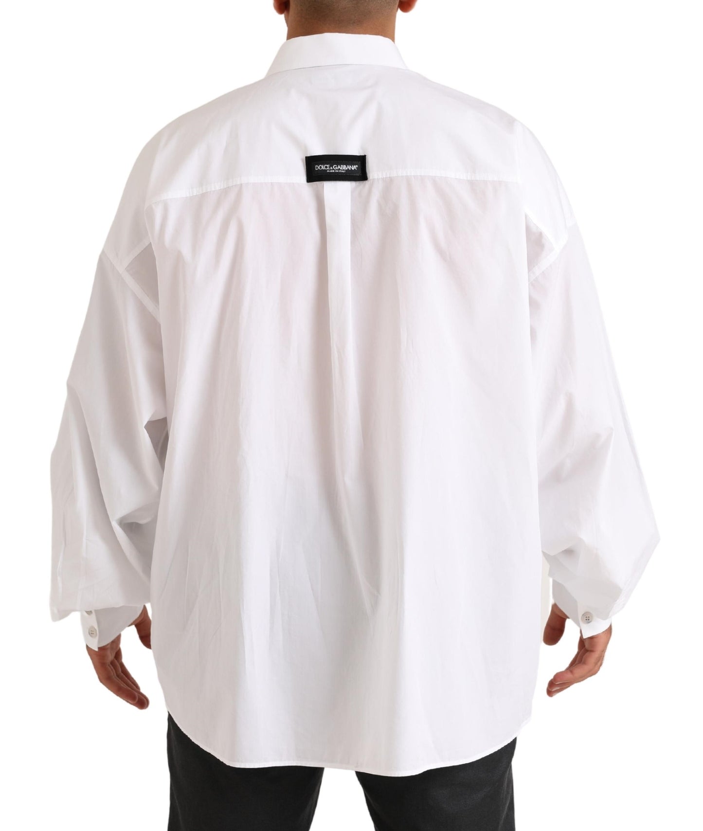 Dolce & Gabbana Elegante Camisa Formal De Algodón Blanco