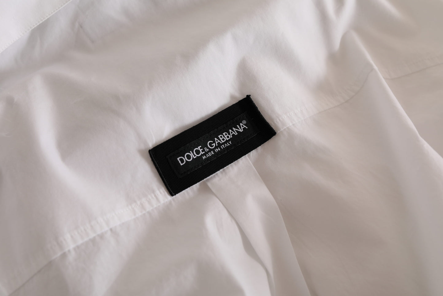 Dolce & Gabbana Elegante Camisa Formal De Algodón Blanco