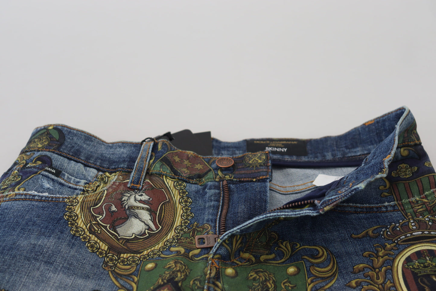 Dolce & Gabbana Vaqueros vaqueros elegantes con estampado slim fit