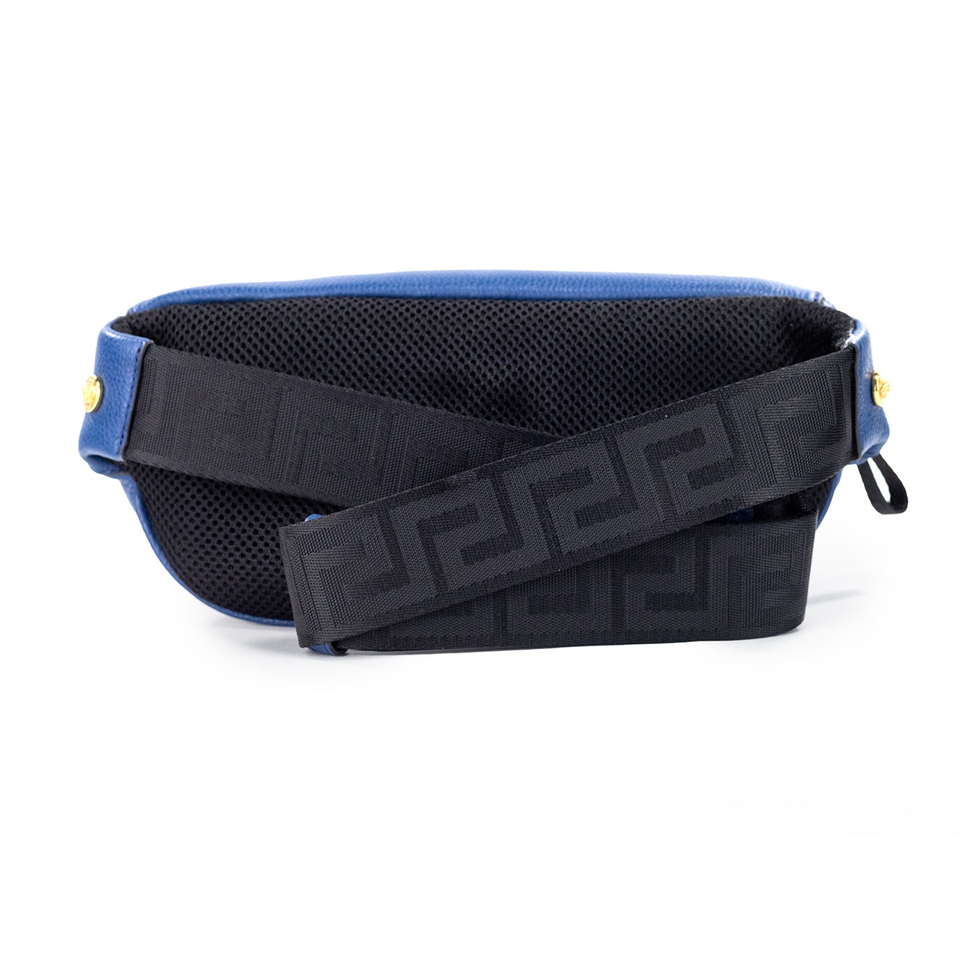 Versace Small Navy Calf Leather Medusa Pendant Fanny Waist Pack Belt Bag – par Versace | Disponible sur Sandy Store ByNet