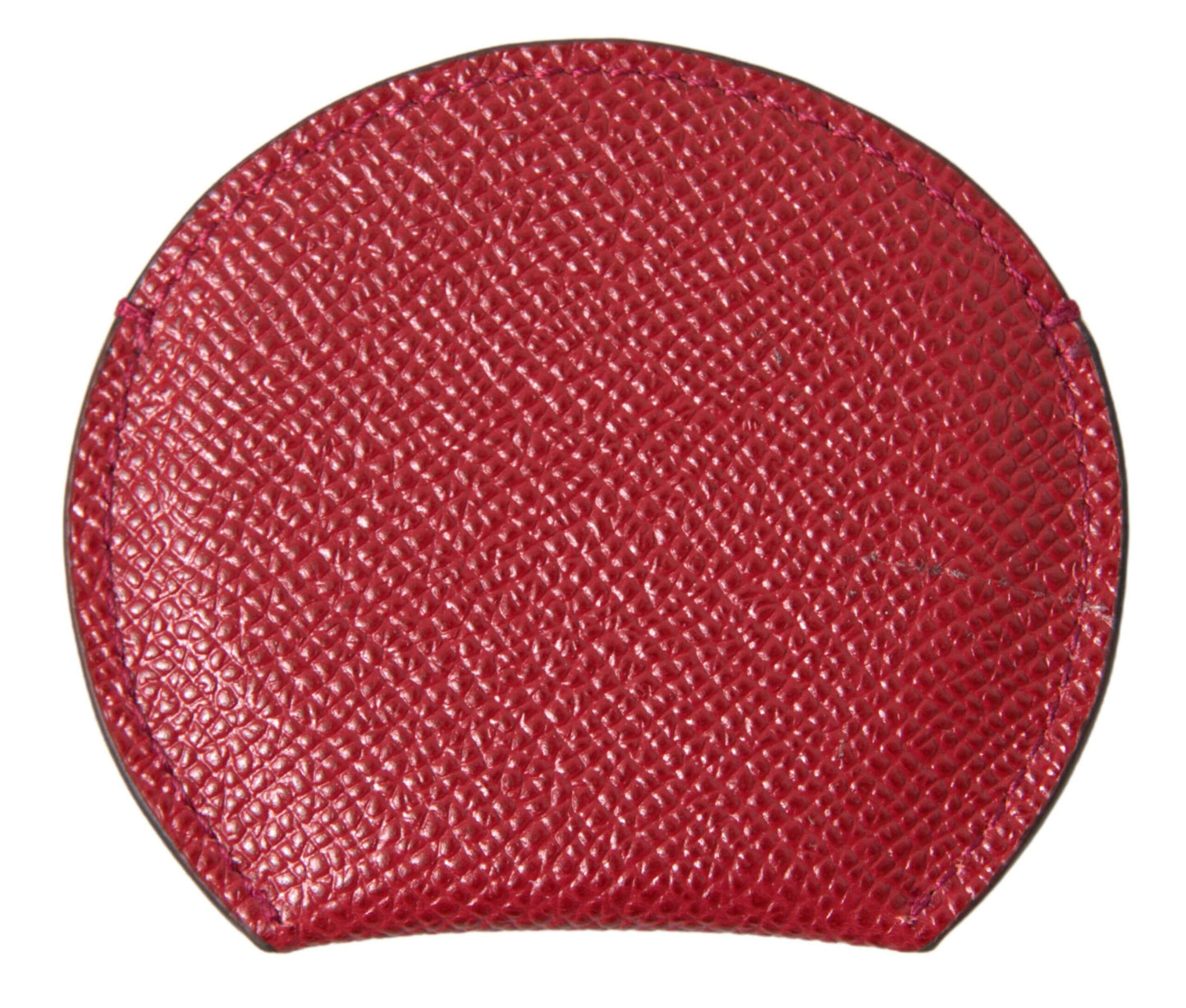 Dolce & Gabbana Elegante soporte para espejo de mano de cuero rojo
