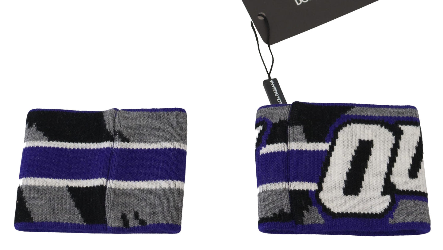 Dolce & Gabbana Muñequera de lana color morado real