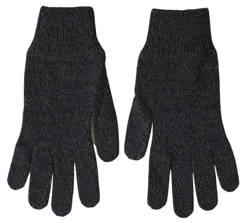 Dolce & Gabbana Elegantes guantes de invierno de lana virgen en gris
